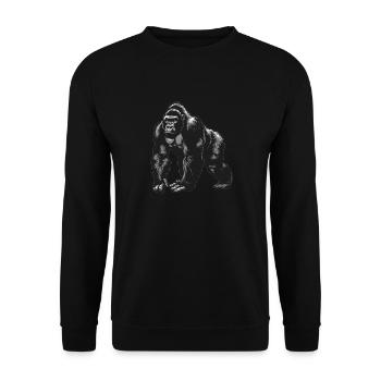 Gorillas Gorilla - Unisex Sweatshirt - black - Front - Alina (178cm) & Michal (187cm)