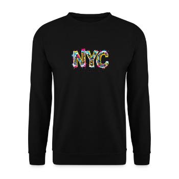 New York – Horizon de New York New York - Sweat-shirt Unisexe - noir - Devant - Alina (178cm) & Michal (187cm)