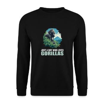 Gorillas Gorilla - Unisex Sweatshirt - black - Front - Alina (178cm) & Michal (187cm)