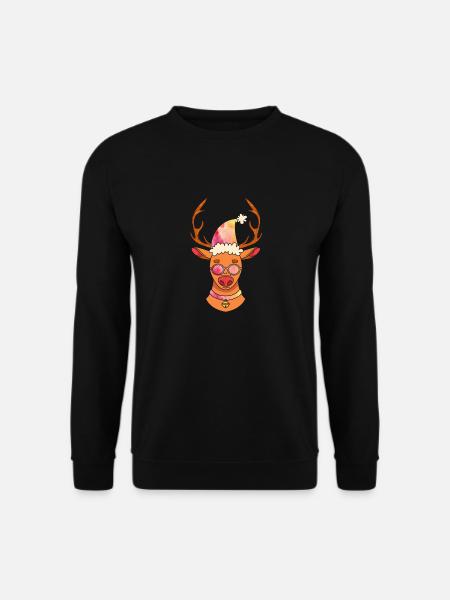 Weihnachtsmann Weihnachten Rentier - Unisex Pullover - Schwarz