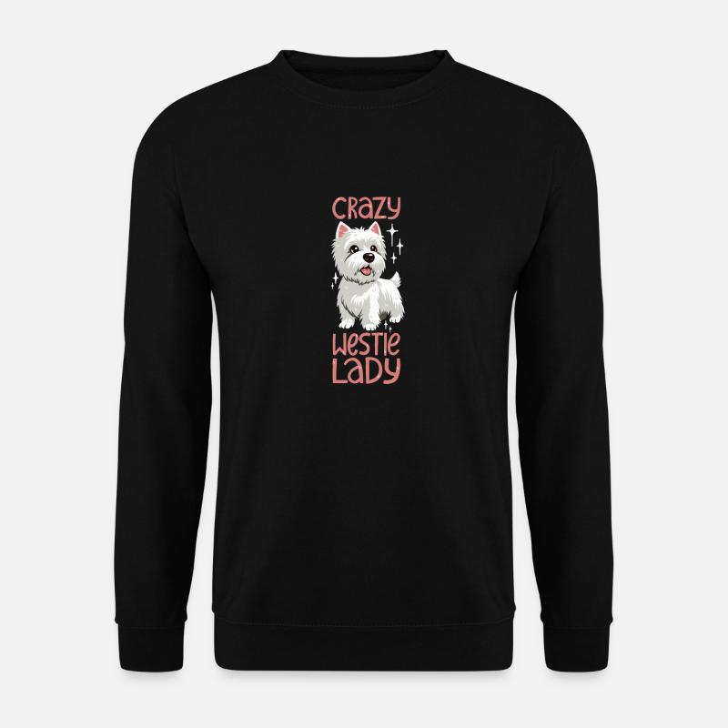 Crazy Westie Lady - Unisex Pullover - Schwarz