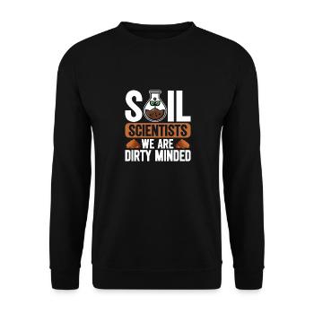 Bodenwissenschaftler Soil Science - Unisex Sweatshirt - black - Front - Alina (178cm) & Michal (187cm)