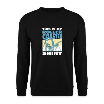 C’est mon aventure de chemise de montagnes russes pour - Sweat-shirt Unisexe - noir - Devant - Alina (178cm) & Michal (187cm)