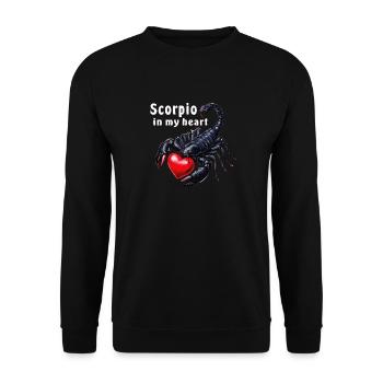 Scorpio in my heart - Unisex Pullover - Schwarz - Vorne - Alina (178cm) & Michal (187cm)