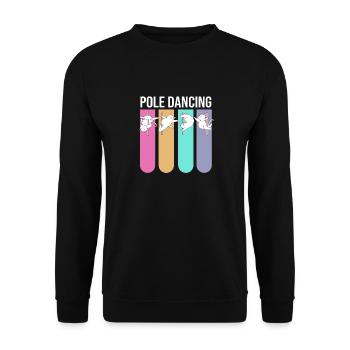 Pole Dance - Unisex Pullover - Schwarz - Vorne - Alina (178cm) & Michal (187cm)