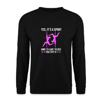 Pole Dance - Unisex Pullover - Schwarz - Vorne - Alina (178cm) & Michal (187cm)