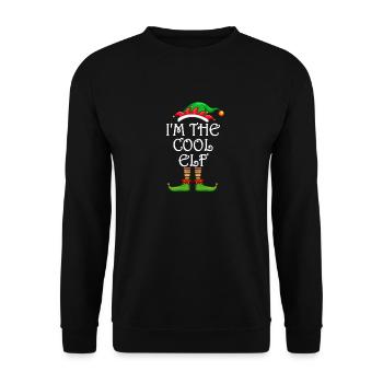 I'm The Cool Elf Shirt Matching Family Christmas - Unisex Sweatshirt - black - Front - Alina (178cm) & Michal (187cm)