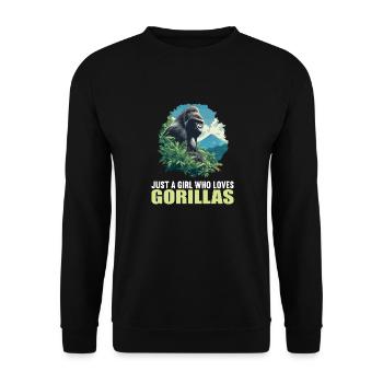 Gorillas Gorilla - Unisex Sweatshirt - black - Front - Alina (178cm) & Michal (187cm)