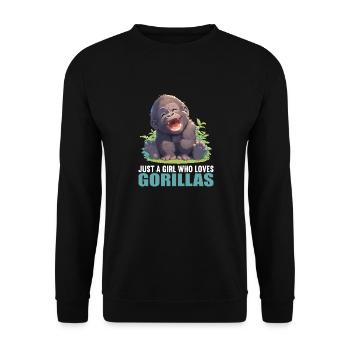 Gorillas Gorilla - Unisex Sweatshirt - black - Front - Alina (178cm) & Michal (187cm)