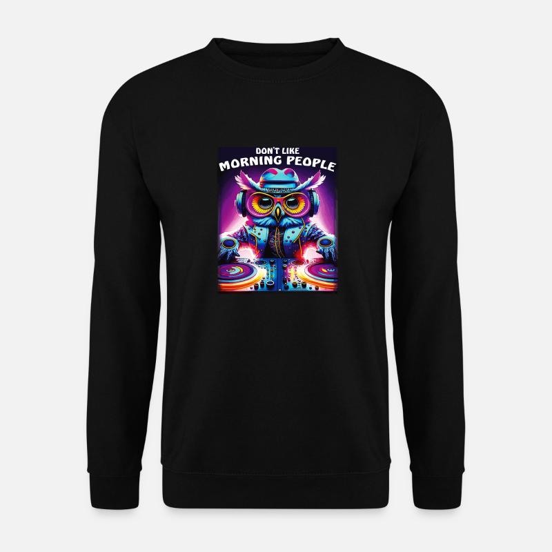 EULE DON'T LIKE MORNING PEOPLE - Unisex Pullover - Schwarz