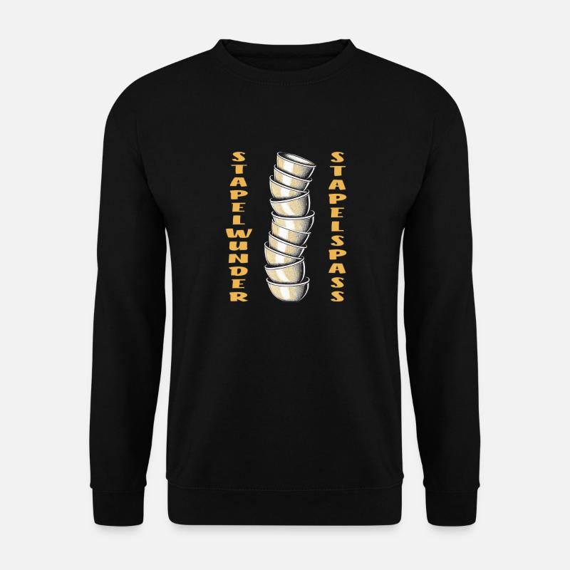 CUP STACKING STAPELWUNDER STAPELSPASS - Unisex Pullover - Schwarz