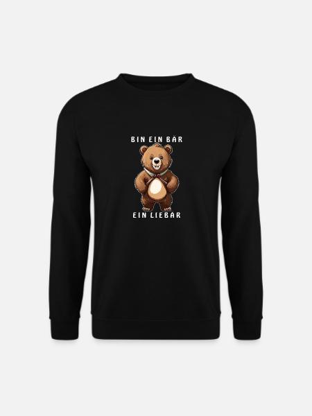 BIN EIN BÄR EIN LIEBÄR - Unisex Pullover - Schwarz