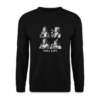 FULL LIFE - Unisex Sweatshirt - black - Front - Alina (178cm) & Michal (187cm)
