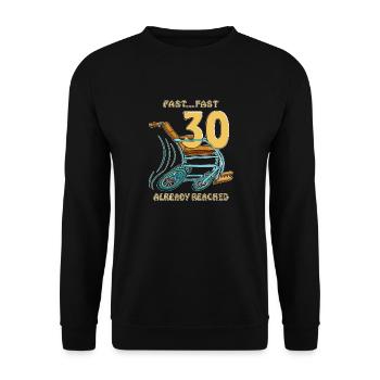 JEÛNE D’ANNIVERSAIRE... PRÈS DE 30 DÉJÀ ATTEINTS - Sweat-shirt Unisexe - noir - Devant - Alina (178cm) & Michal (187cm)