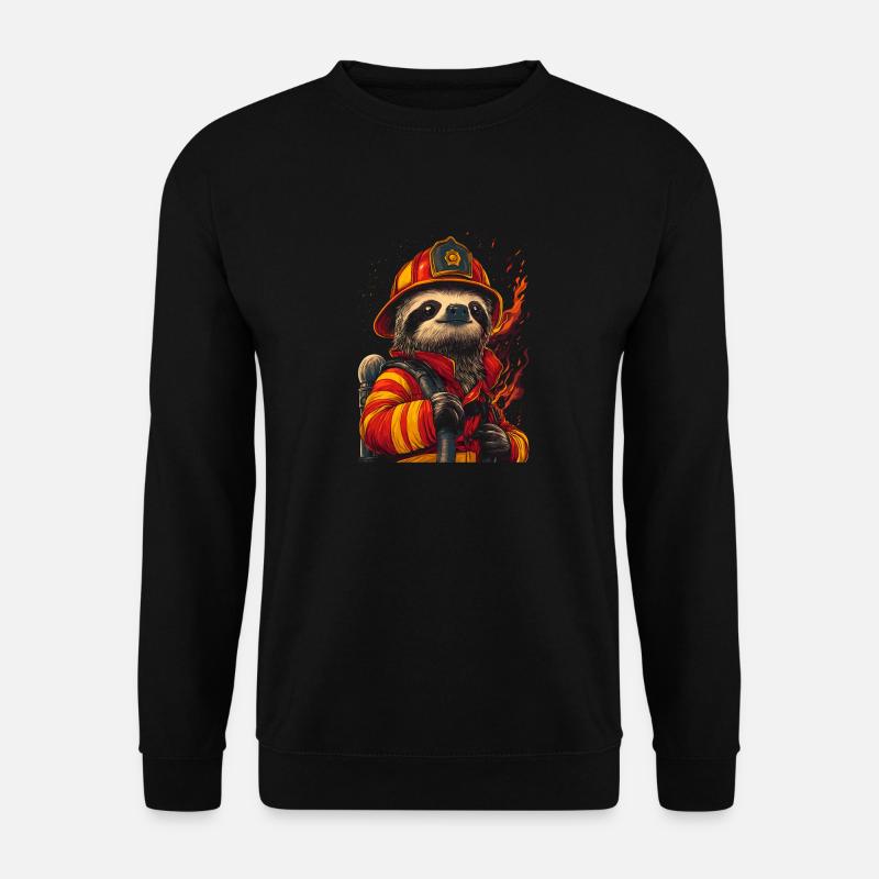 Firefighter Sloth - Unisex Sweatshirt - black