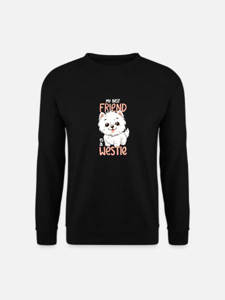 Mein bester Freund ist ein Westie - Unisex Pullover - Schwarz