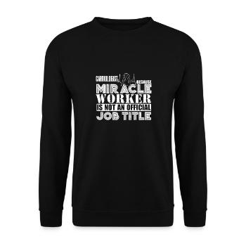 Cardiologist Is Not An Official Job Title - Unisex Sweatshirt - black - Front - Alina (178cm) & Michal (187cm)