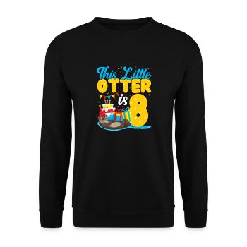 Anniversaire de la loutre Cette petite loutre - Sweat-shirt Unisexe - noir - Devant - Alina (178cm) & Michal (187cm)