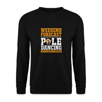 Pole Dance - Unisex Pullover - Schwarz - Vorne - Alina (178cm) & Michal (187cm)