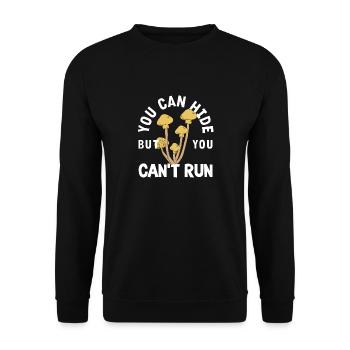 Mushroom picker You can hide - Unisex Sweatshirt - black - Front - Alina (178cm) & Michal (187cm)