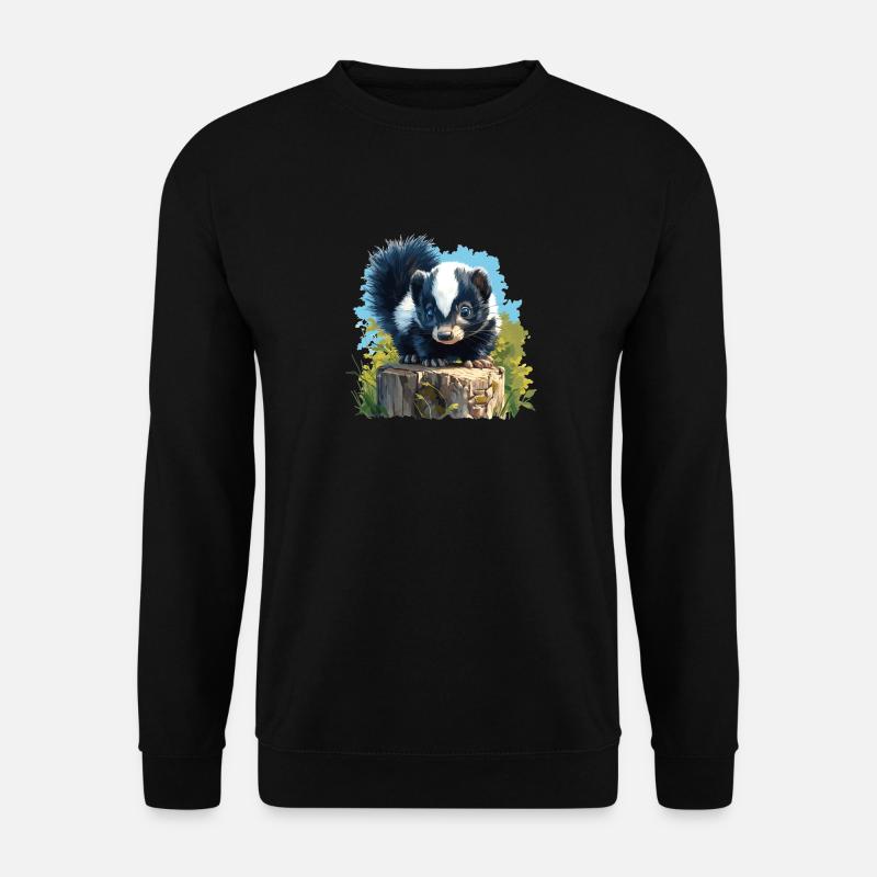 Stinktiere Stinktier - Unisex Pullover - Schwarz