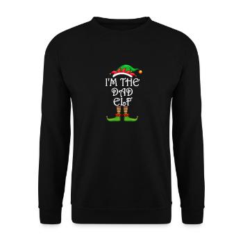 I'm The Dad Elf Shirt Matching Family Christmas - Unisex Sweatshirt - black - Front - Alina (178cm) & Michal (187cm)