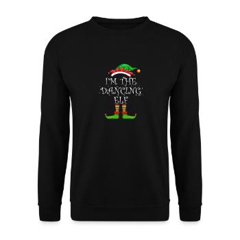 Je suis l’elfe dansant chemise assortie famille - Sweat-shirt Unisexe - noir - Devant - Alina (178cm) & Michal (187cm)