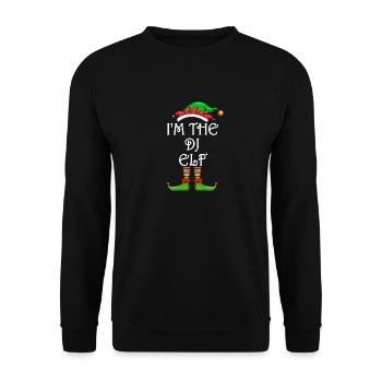 I'm The Dj Elf Shirt Matching Family Christmas - Unisex Sweatshirt - black - Front - Alina (178cm) & Michal (187cm)