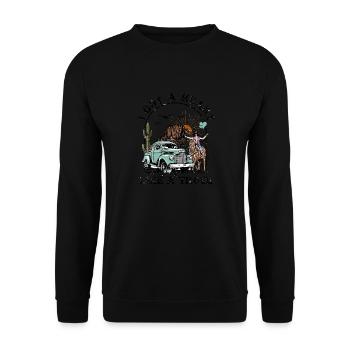 J’ai un cœur comme un camion - Sweat-shirt Unisexe - noir - Devant - Alina (178cm) & Michal (187cm)