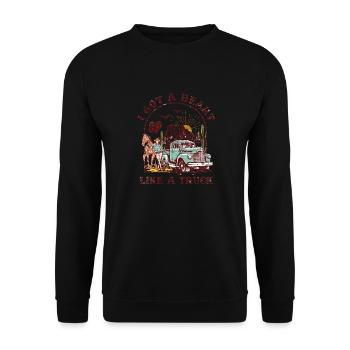 J’ai un cœur comme un camion - Sweat-shirt Unisexe - noir - Devant - Alina (178cm) & Michal (187cm)