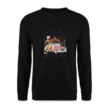 I Got A Heart Like A Truck - Unisex Sweatshirt - black - Front - Alina (178cm) & Michal (187cm)
