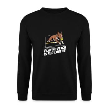 Flyball Sports canins - Sweat-shirt Unisexe - noir - Devant - Alina (178cm) & Michal (187cm)