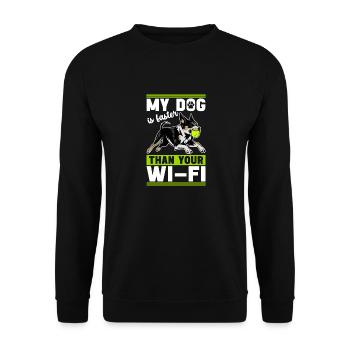 Flyball Dog Sports - Unisex Sweatshirt - black - Front - Alina (178cm) & Michal (187cm)