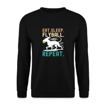 Flyball Dog Sports - Unisex Sweatshirt - black - Front - Alina (178cm) & Michal (187cm)