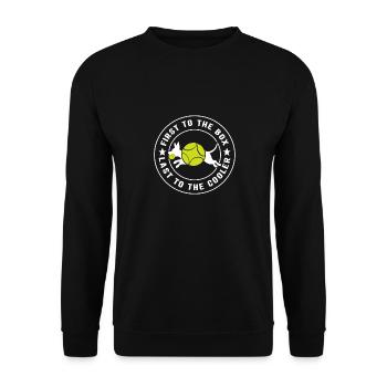 Flyball Dog Sports - Unisex Sweatshirt - black - Front - Alina (178cm) & Michal (187cm)