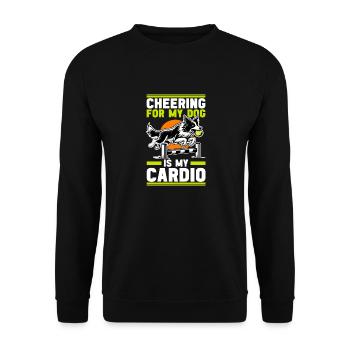 Flyball Dog Sports - Unisex Sweatshirt - black - Front - Alina (178cm) & Michal (187cm)