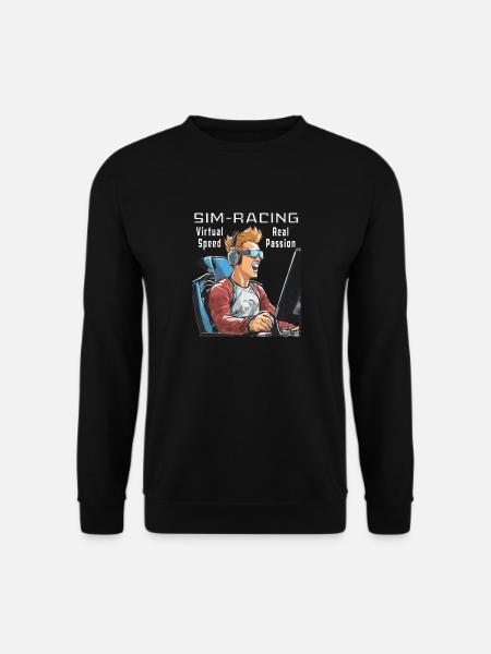 SIM RACING Virtual Speed, Real Passion - Unisex Pullover - Schwarz