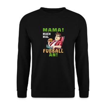 LIEGESTUHL MANN HAMBURGER FUßBALL - Unisex Pullover - Schwarz - Vorne - Alina (178cm) & Michal (187cm)