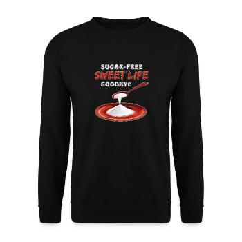 SUGAR-FREE SWEET LIFE GOODBYE - Unisex Sweatshirt - black - Front - Alina (178cm) & Michal (187cm)