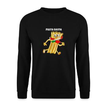PASTA BASTA - Unisex Sweatshirt - black - Front - Alina (178cm) & Michal (187cm)