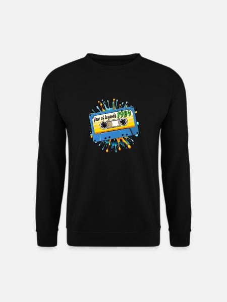 1984 CASSETTE DE MUSIQUE L’année des légendes - Sweat-shirt Unisexe - noir