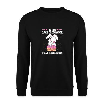 Gâteau Tartelette Décoration Gâteau - Sweat-shirt Unisexe - noir - Devant - Alina (178cm) & Michal (187cm)