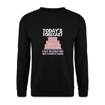 Gâteau Tartelette Décoration Gâteau - Sweat-shirt Unisexe - noir - Devant - Alina (178cm) & Michal (187cm)