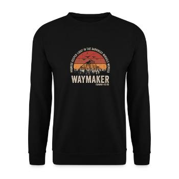 Waymaker Promise Keeper Miracle Worker - Unisex Sweatshirt - black - Front - Alina (178cm) & Michal (187cm)