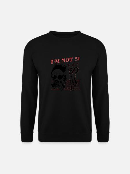 Ich bin 50 plus Mittelfinger - 51. Geburtstag - Unisex Pullover - Schwarz