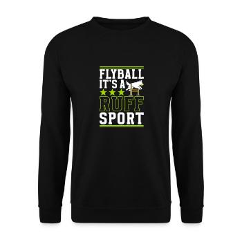 Flyball Dog Sports - Unisex Sweatshirt - black - Front - Alina (178cm) & Michal (187cm)
