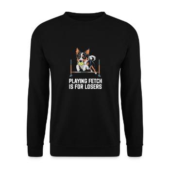 Flyball Dog Sports - Unisex Sweatshirt - black - Front - Alina (178cm) & Michal (187cm)