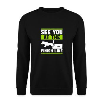 Flyball Dog Sports - Unisex Sweatshirt - black - Front - Alina (178cm) & Michal (187cm)