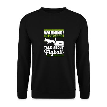 Flyball Dog Sports - Unisex Sweatshirt - black - Front - Alina (178cm) & Michal (187cm)