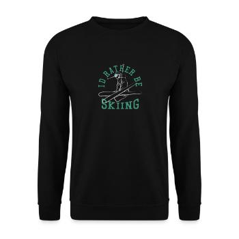 Freestyle-Skifahrer Freestyle Skier - Unisex Pullover - Schwarz - Vorne - Alina (178cm) & Michal (187cm)